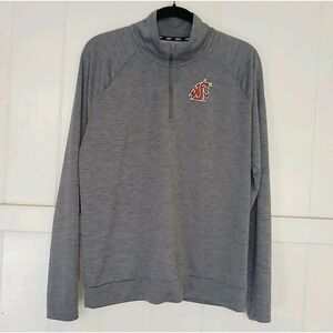 Washington State Cougars Nike Top Dri-Fit Pacer Half Zip Women's XL Gray Heather